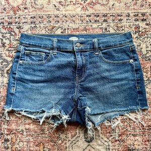 Old Navy Blue Jean Shorts Distressed Cut-Off Style